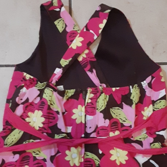 Girls dark floral dress size 16 - Picture 6 of 7